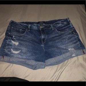 Silver Jean Shorts EUC!!!